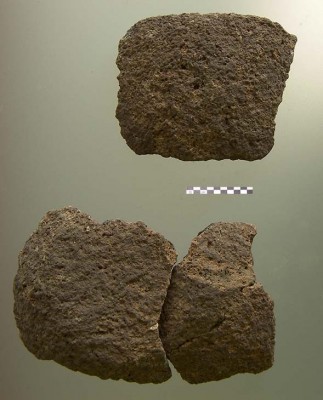 Figure 5. Sherds made of clay mixed with plant fibres.